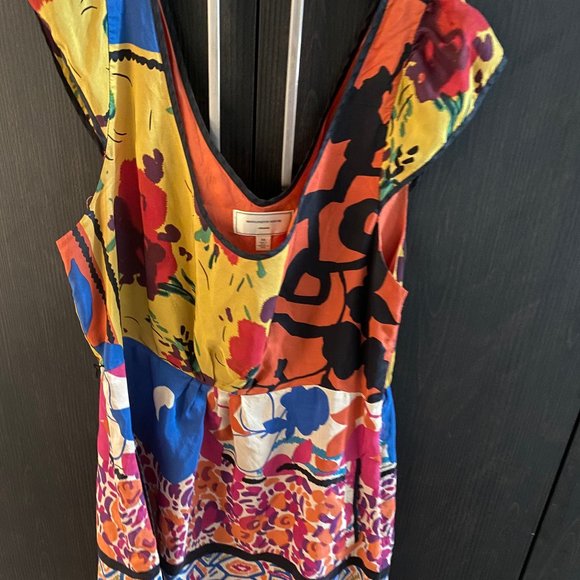 Moulinette Soeurs Vetement Silk Patterned Dress - Picture 1 of 4